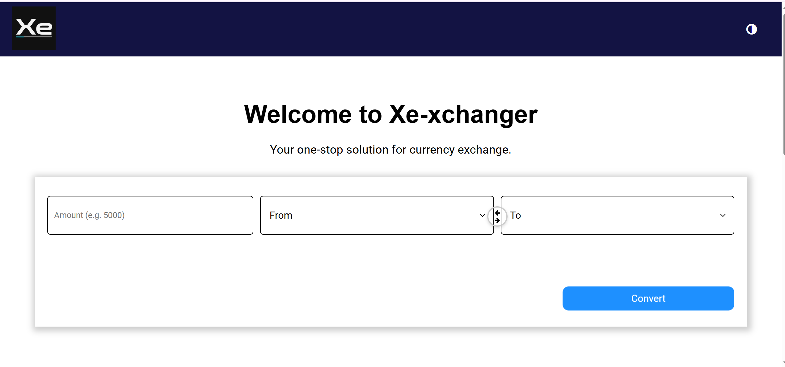 Xe-xchanger Web Application